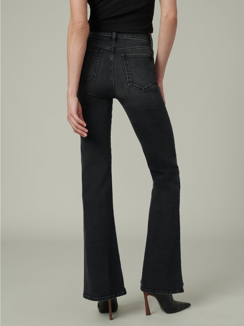 Joe's Jeans The Molly Petite Flare Guilt Free Washed Black Jeans 27P High Rise - Picture 3 of 11